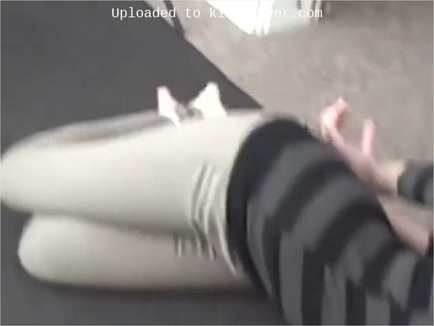 Barefoot Brunette Hogtied And Tape-gagged On The Floor