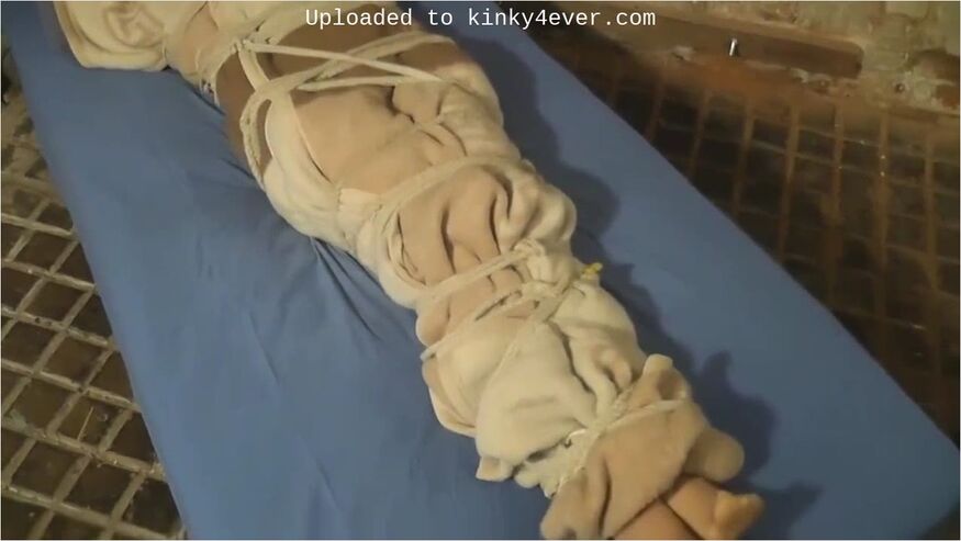 Blue Haired Girl Tied Up And Blanket Bondage