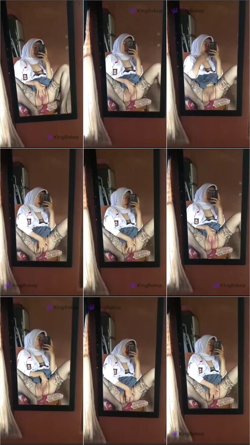 Video Jilbab Putih Abu Kirim Pap Di Depan Cermin - Bokeplah