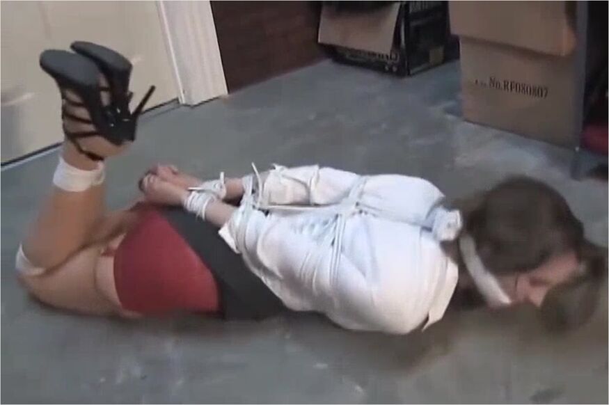 Secretary Tied & Stashed In The Storage Room