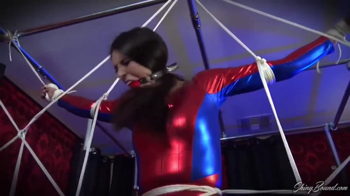 Spidergirl Ashley Wolf Caught In Her Web