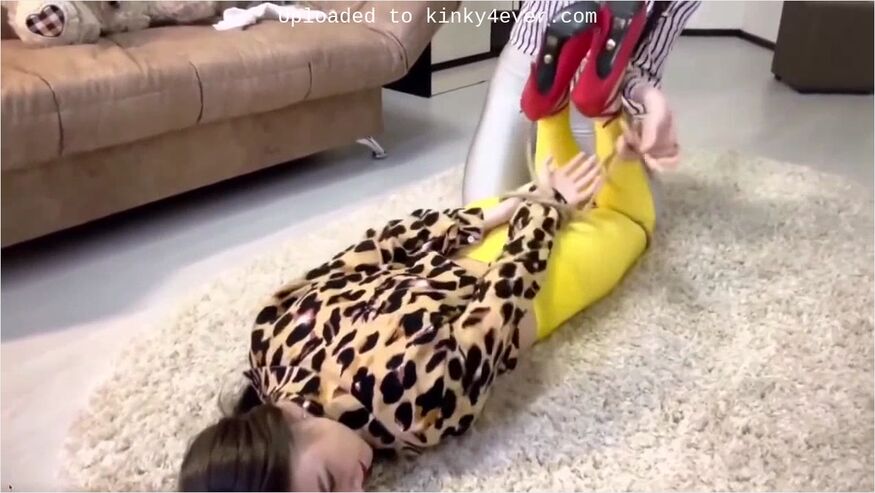 Girl Gets Hogtied By Another Girl