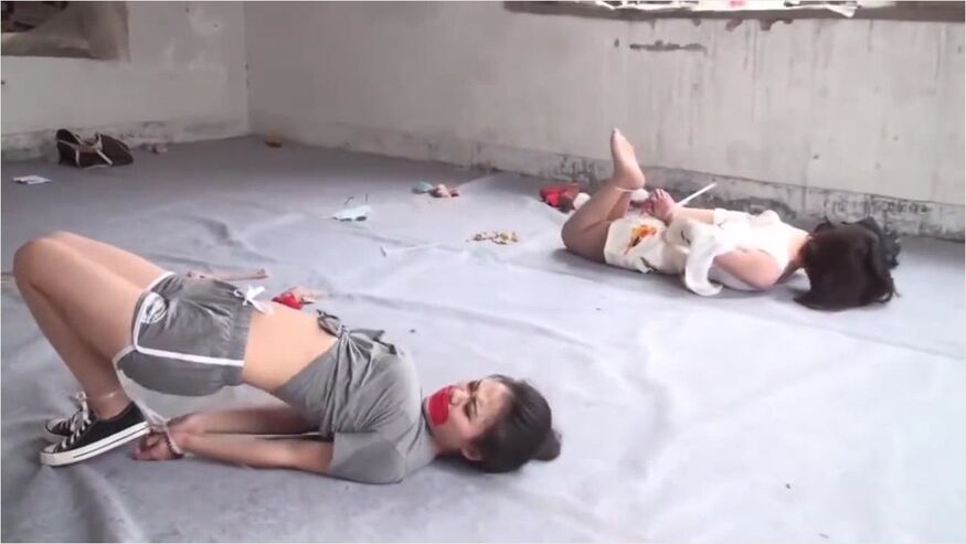 Ziptied & Red Tape Gagged