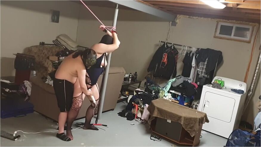 teen 18+ Spanked, Tied Up, Multiple Orgasm In Basement