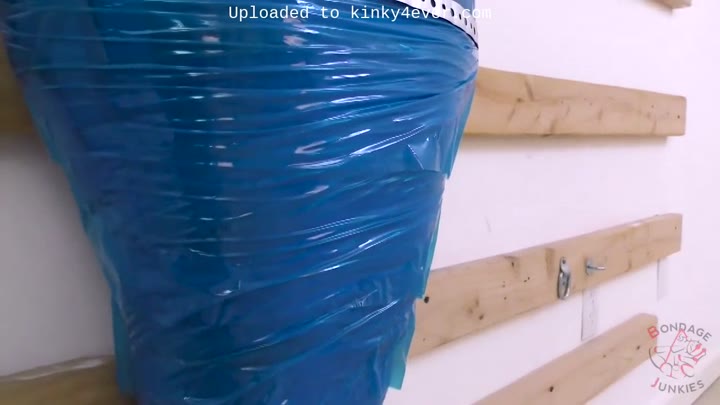 Madison Muzzled, Mummified, And Strapped Wo The Wall