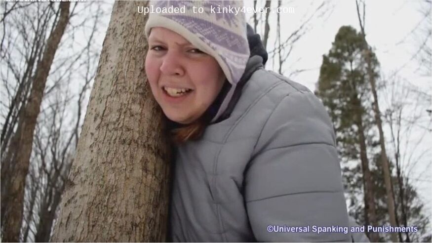 Step daddy Spanked Her In The Woods