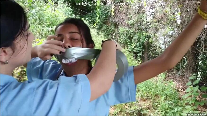Rope Tied Duct Tape Wrap Gagged By Bully