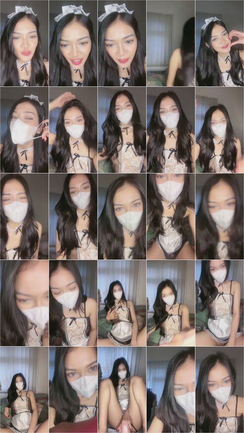 Pertama Kali Lihat Si Manis Live Omek Maid Kostum Mango