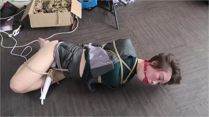 Asian Business Woman Hogtied And Strung Up