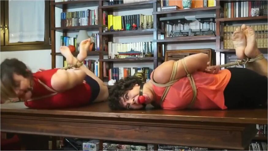 Lorna And Friend In Tight Hogtie