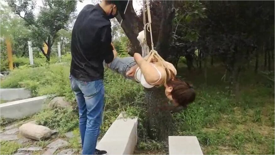 Cute Asian Tied Outdoors