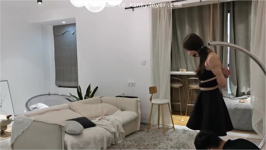 Chinese Black Dress teen 18+ Bondage